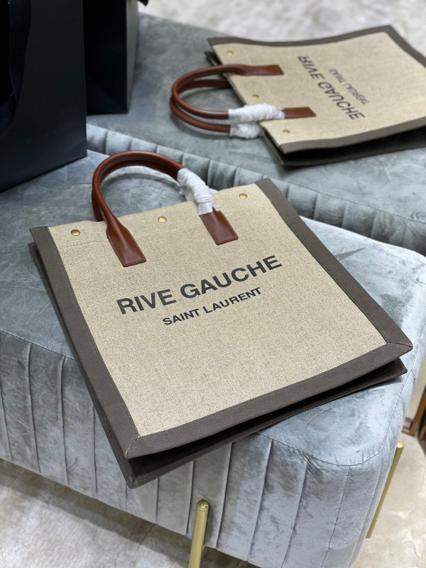 Y*L rive gauche n/s shopping bag in linen and cotton